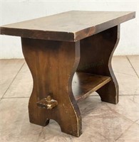 Country Style Stained, Pine Wood Side Table