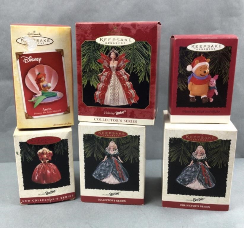 6 hallmark keepsake ornaments