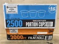 2500 ct 1oz portion cups & 3000ft food service