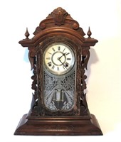 23" Victorian Walnut shelf clock,