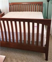FULL SIZE - ARTS AND CRAFTS STYLE BED WITH SEALY