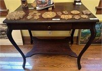 Antique Table & Drawer Contents