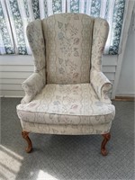 Wingback upholstered chair
