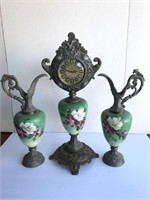 Vintage Mercedes Garniture 3pc Glass Set