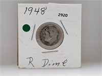 1948-S 90% Silv Roos Dime