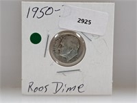 1950-D 90% Silv Roos Dime