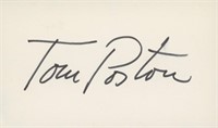 Tom Poston signature cut