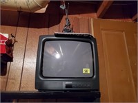 13" color television, antenna, remote, manual