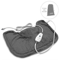 PureRelief Neck and Shoulder Gray Heating Pad