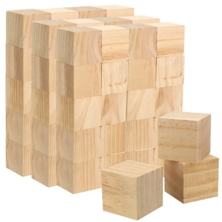 2 x 2 x 2  KOHAND 60 Pack 2 inch Pine Wood Blocks