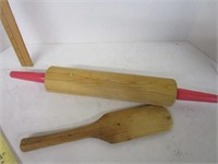 Primitive Rolling Pin & butter paddle