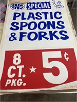 Vintage Paper Grocery Store Display plastic