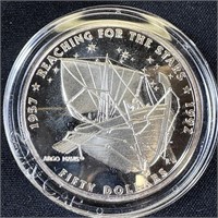 1992 - 1 oz Silver Marshal Islands $50 coin