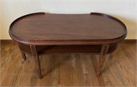 2 Tiered Vtg Oval Mahogany Coffee Table