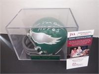 STEVE VAN BUREN SIGNED AUTO EAGELS MINI HELMET