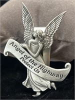 Vintage angel of the highway protect us cash clip