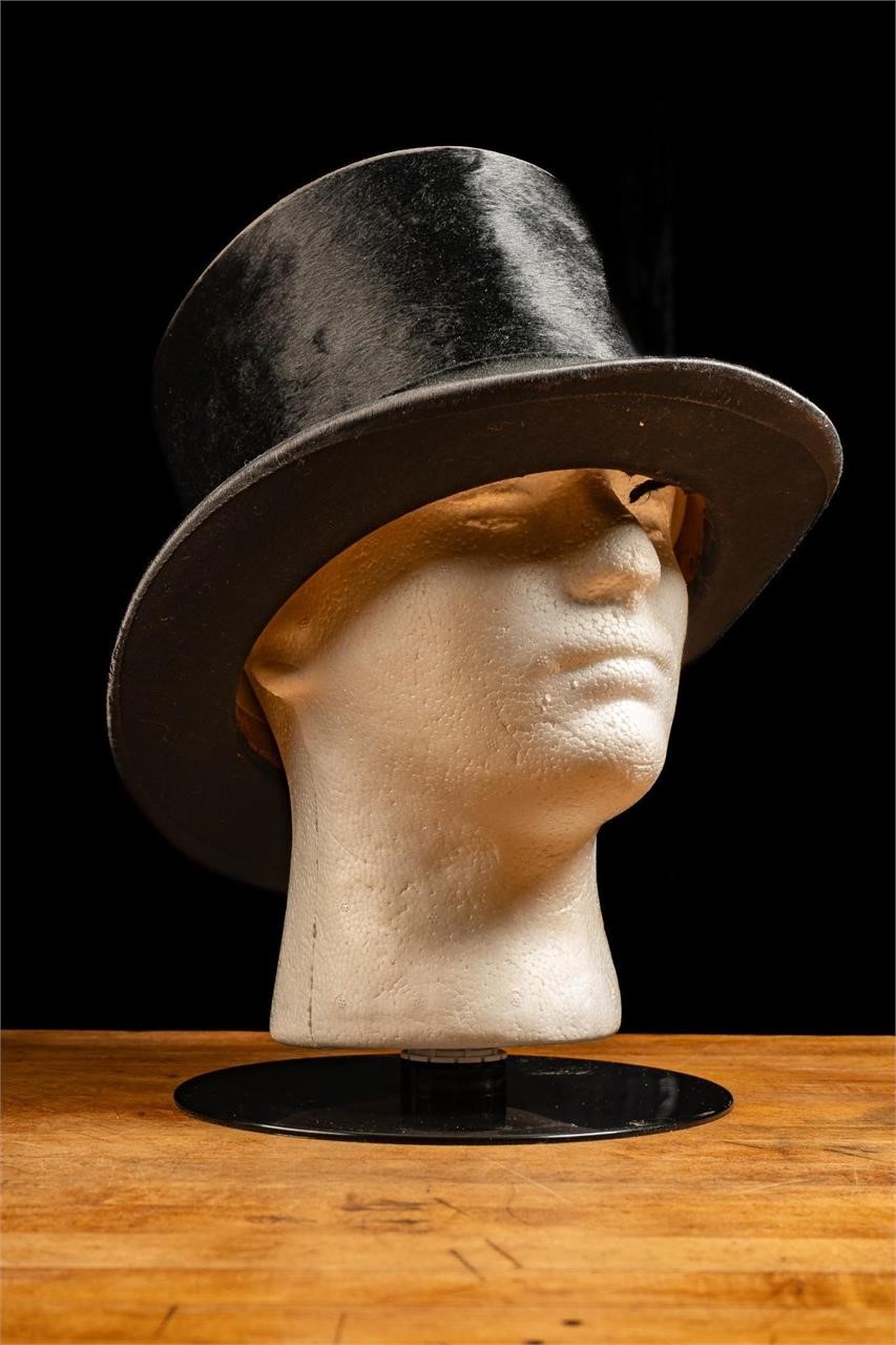 c. 1900 Pollitt Mallin Hat Co Beaver Stovepipe Hat
