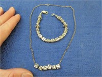 vintage sterling necklace & bracelet set
