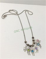 Mothers necklace Monet chain with birthstone