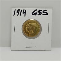 1914 $5 Gold Indian Head Coin
