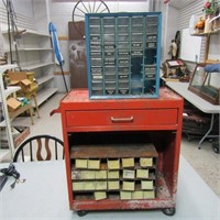 Tool cart w/ parts organizers.