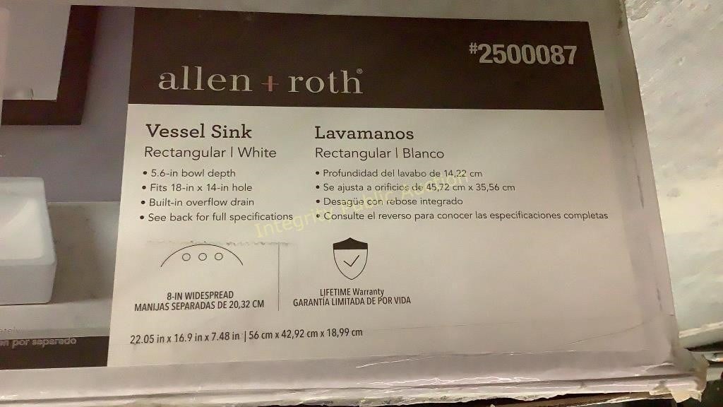 Allen + Roth Vessel Sink 22"
