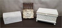 Pair of Trinket Boxes & Wall Decor