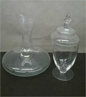 Box -Covered Glass Candy Dish & 10" Bubble