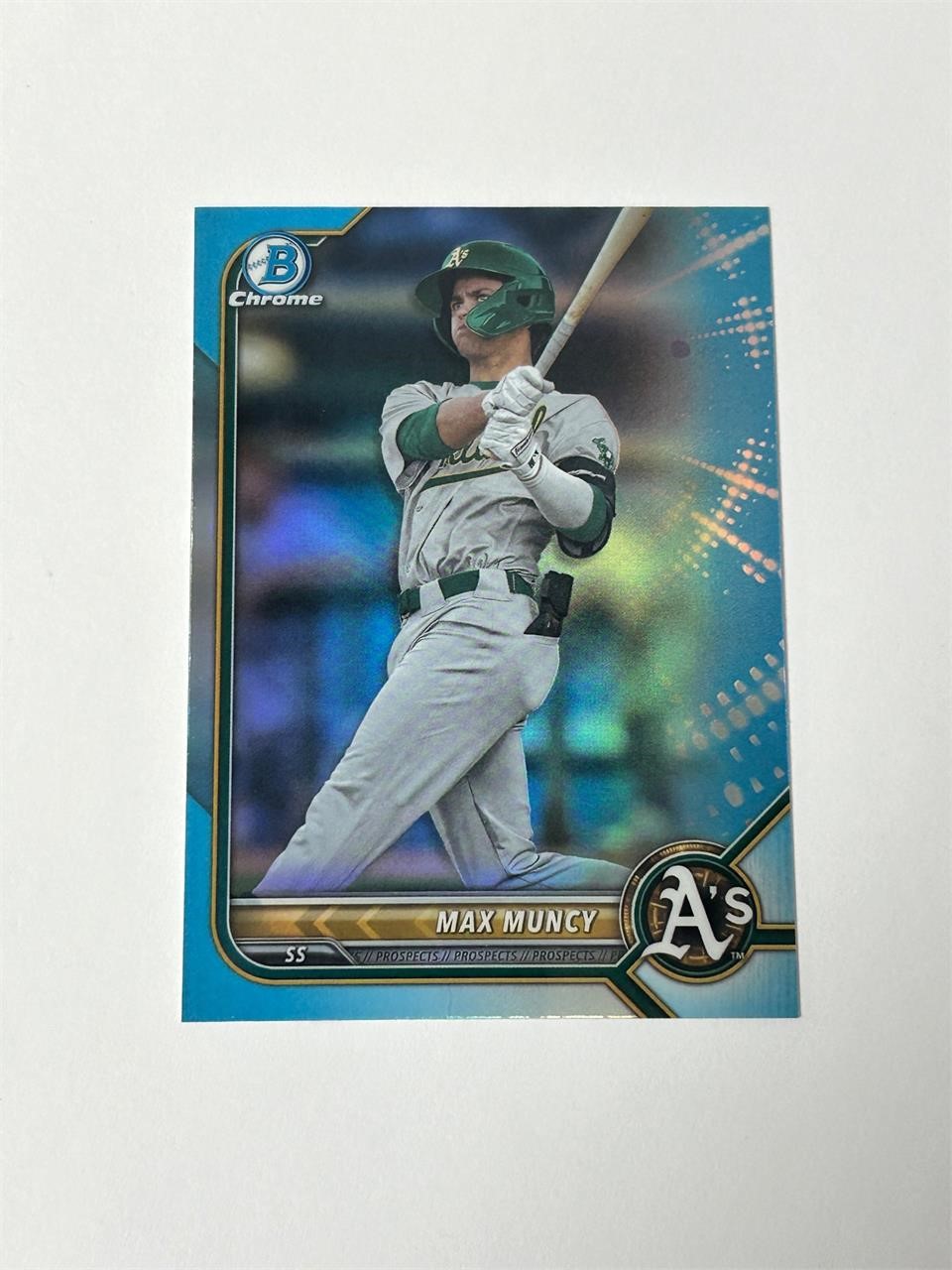 2022 Chrome Prospect Max Muncy Light BLUE