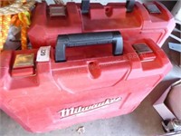 2 empty Milwaukee tool cases