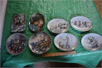 Eight Animal Decorative Art Plates (boxes include)