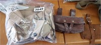 MILITARY RADIO POUCH PLUS AGED HOLSTERS