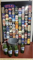 Misc. Beer Items-glasses, sign, metal bucket
