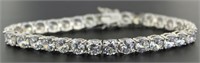 Brilliant 31.00 ct White Topaz Tennis Bracelet