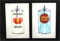 PAIR OF POP ART SPRAY CAN PAINTINGS