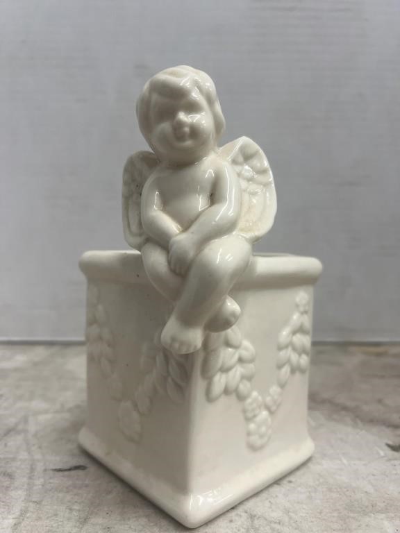 Vintage Ceramic Angel Planter Box