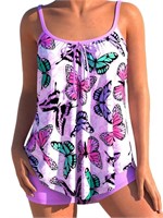 P3836  Fancyglim Swimsuits, Purple Tankini Set