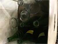 Green Glass Bottles (Squirt bottles)