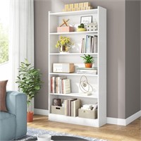 (N) Tribesigns 72-inch Tall Bookcase, Modern 6-Tie