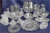 Lot Clear Glassware Dishes, inc. Deviled Egg Plate