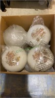 Box lot of light fixture globes - lot of 12 - some
