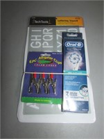 NEW 6pc Alligator Clips,Oral B 3pc Brush Heads