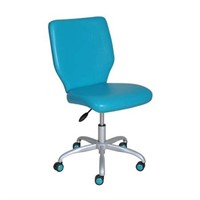 Mainstays Mid-Back Office Chair, Teal Faux Leather
