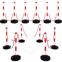 12 Pack Traffic Delineator Post Cones Include Fill