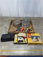 Vintage Kodak cameras and accessories, metal