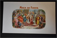 Moza De Fiesta Vintage Cigar Label Stone Lithograp