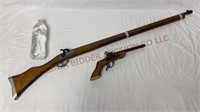 Vintage Wood & Metal Toy Cap Guns - Unmarked