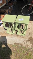 (2) 14x23 Painted Plant Stands/End Tables