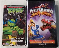 2 Vintage VHS TMNT and Power Rangers