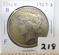 1927-D Peace silver dollar